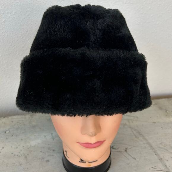 Vintage faux fur trappers hat United Hatters Cap warm winter Union Made USA S - Picture 8 of 14